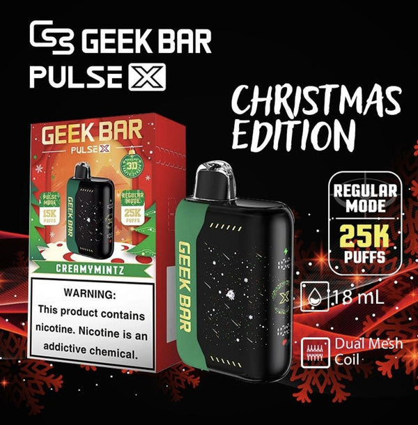 Geek Bar Pulse X 25K: Dual Mesh Coil, 25,000 Puffs, Quick Charge - B & J Wholesale