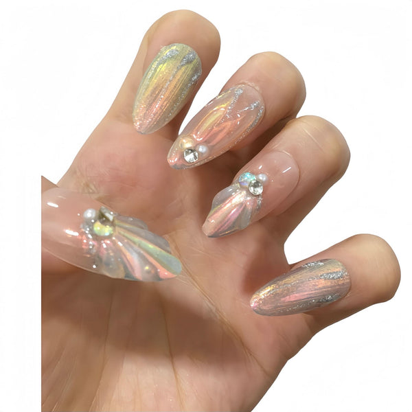 Reusable Handmade Acrylic Press - on Nails - Mermaid’s Dream - B & J Wholesale