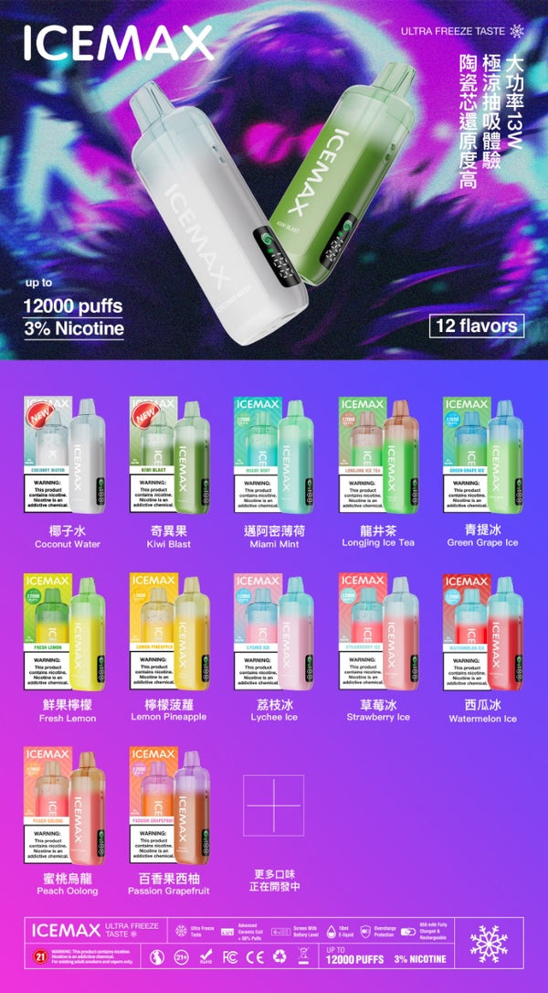ICEMAX 12000 Puffs Disposable