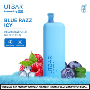 FLUM UT BAR BLUE RAZZ ICY - e-liquid and battery meters bjwholesale