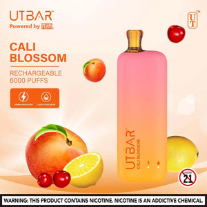 FLUM UT BAR CALI BLOSSOM- e-liquid and battery meters bjwholesale