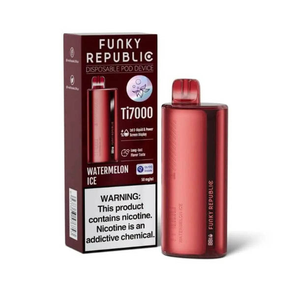 Funky Republic TI7000 5% Rechargeable Disposable Device - 7000 Puffs bjwholesale