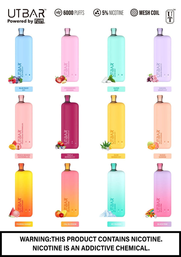 FLUM UT BAR 6000 Puffs Disposable - B & J Wholesale