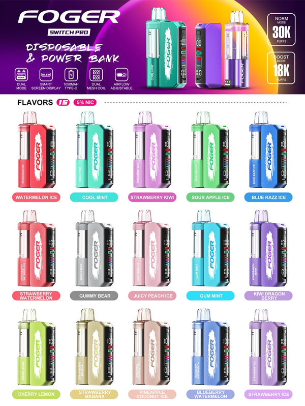 FOGER SWITCH PRO 30K DISPOSABLE - B & J Wholesale
