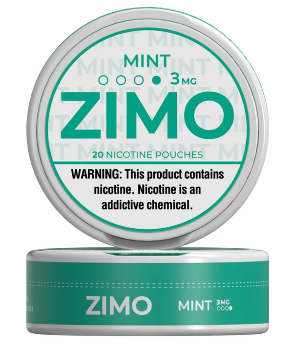 ZIMO Mint Nicotine Pouches 3mg can – tobacco-free, 20 pouches per can