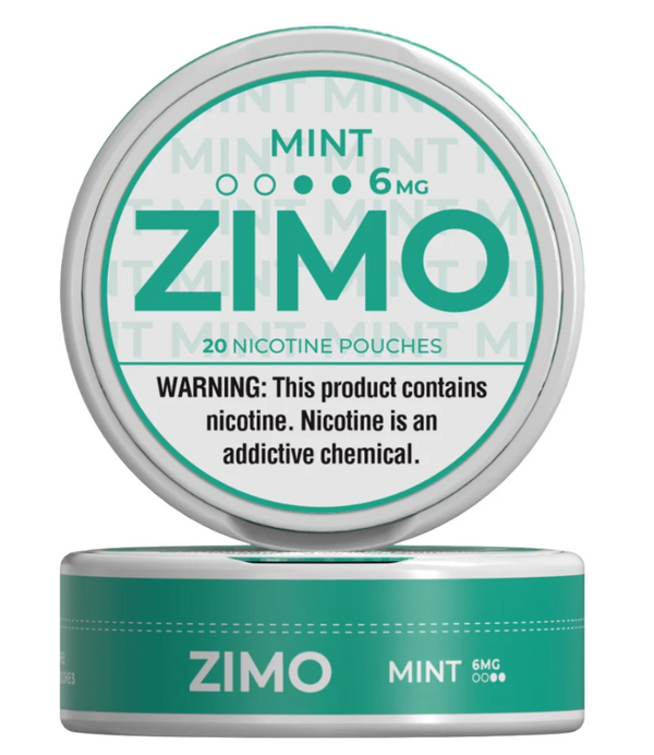 ZIMO Mint Nicotine Pouches 6mg can – tobacco-free, 20 pouches per can
